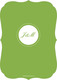 Green Circle Initials Invitations Image 3 of 11